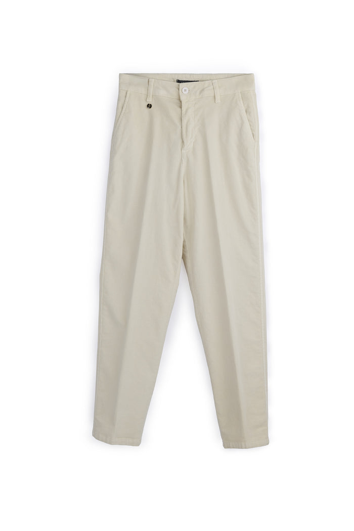 Pantalone Donna Lungo in Cotone, Modello Chino con Passanti in Vita, Pantaloni Eleganti Casual Donna, vestibilità Confortevole, Made in Italy.