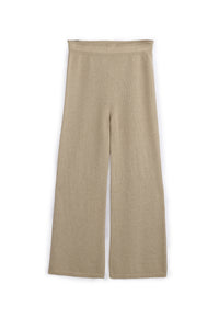 Pantaloni Donna Eleganti in Maglia, Pantaloni Palazzo in Lana Cachemire Viscosa e Poliammide, Vita Alta Elasticizzata, Pantalone Donna Morbido Casual Chic