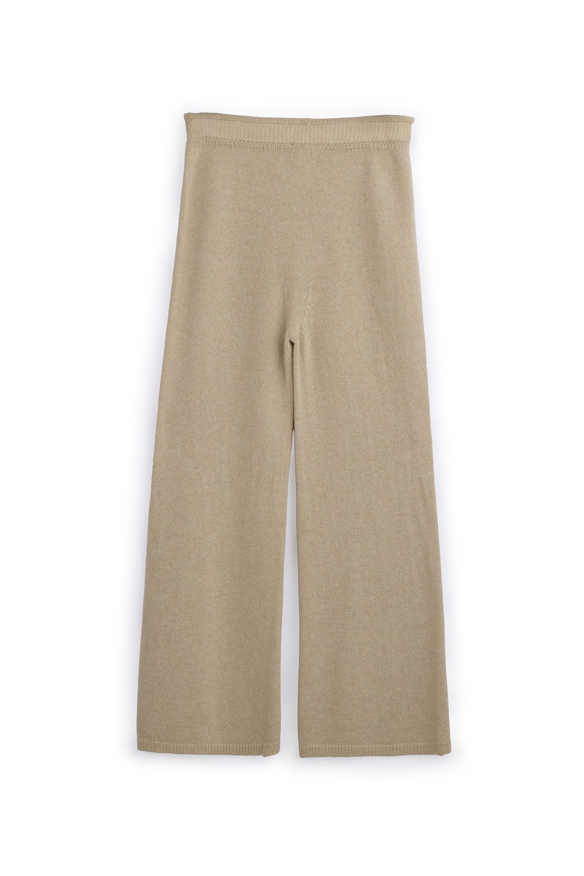 Pantaloni Donna Eleganti in Maglia, Pantaloni Palazzo in Lana Cachemire Viscosa e Poliammide, Vita Alta Elasticizzata, Pantalone Donna Morbido Casual Chic
