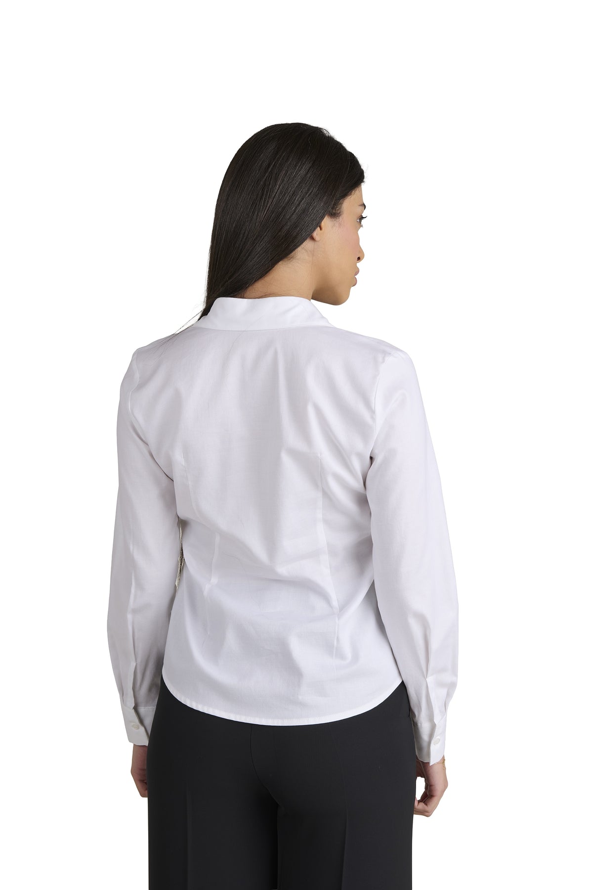 Guerini Camicetta Donna Elegante con Bottoni. Camicia Manica Lunga Collo Classico, 100% Cotone Made in Italy. Collo alla Francese. Collezione Atelier Alisée