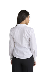 Guerini Camicetta Donna Elegante con Bottoni. Camicia Manica Lunga Collo Classico, 100% Cotone Made in Italy. Collo alla Francese. Collezione Atelier Alisée