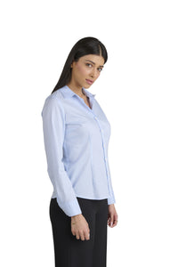 Guerini Camicetta Donna Elegante con Bottoni. Camicia Manica Lunga Collo Classico, 100% Cotone Made in Italy. Collo alla Francese. Collezione Atelier Alisée