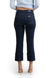 Jeans Donna a Campana Gamba Larga, Pantaloni Denim in Cotone, Jeans Donna Flare Vita Alta, Pantalone Moda Donna Elegante Casual, vestibilità Confortevole