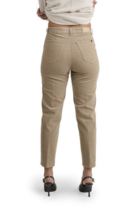 Pantalone Donna Lungo in Cotone, Modello Chino con Passanti in Vita, Pantaloni Eleganti Casual Donna, vestibilità Confortevole, Made in Italy.