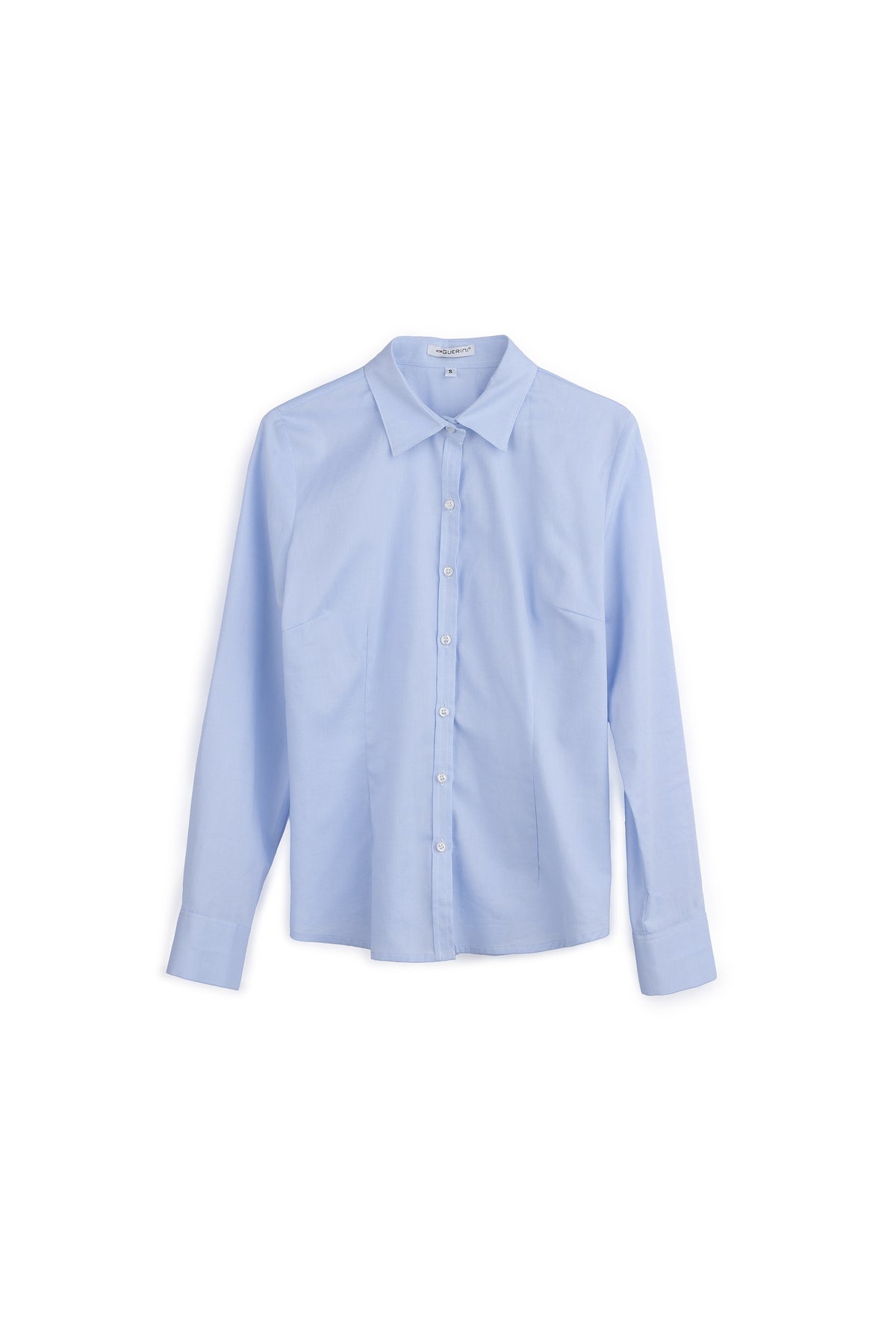 Guerini Camicetta Donna Elegante con Bottoni. Camicia Manica Lunga Collo Classico, 100% Cotone Made in Italy. Collo alla Francese. Collezione Atelier Alisée
