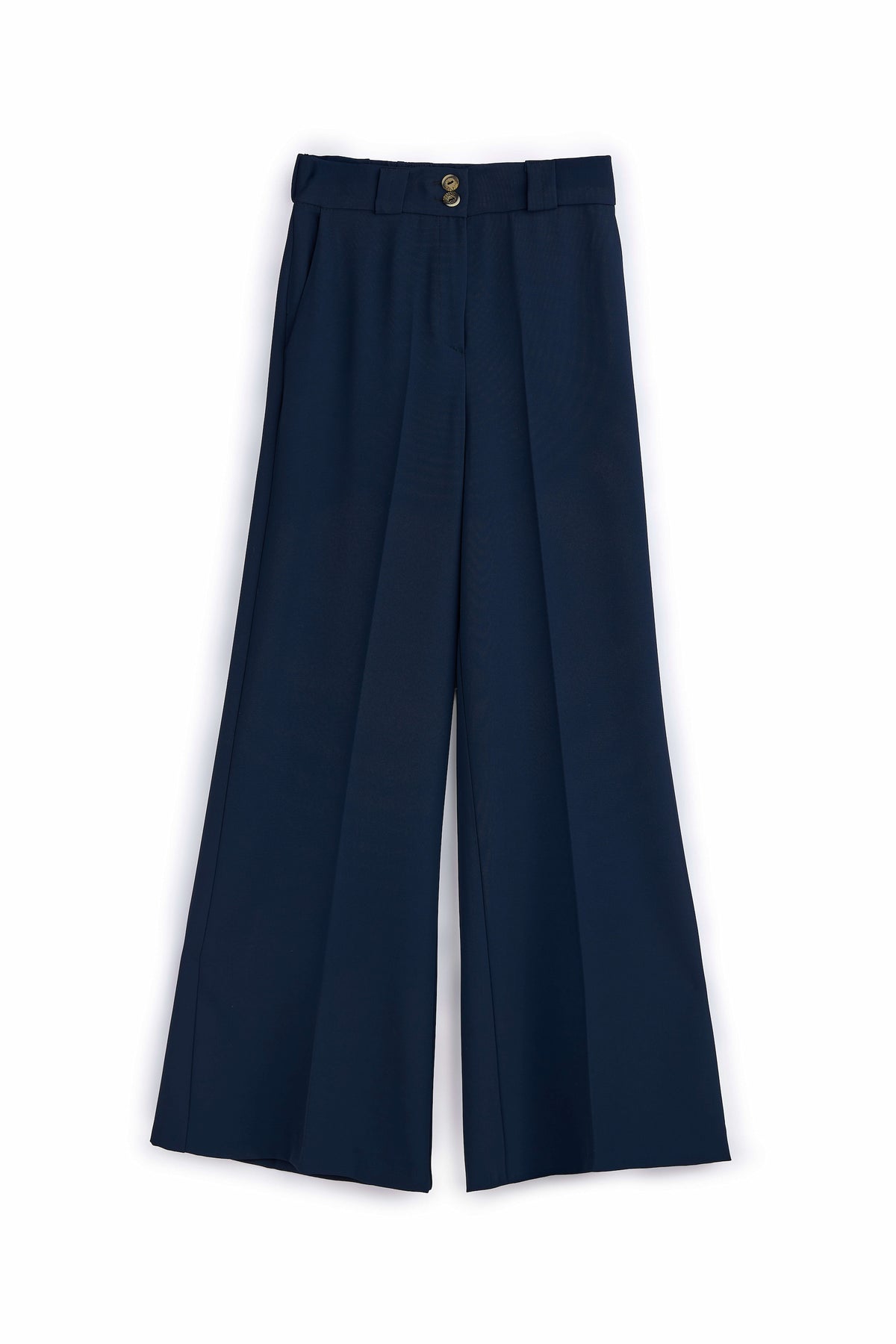 Pantaloni Donna Eleganti Vita Alta, Pantaloni Sartoriali in Poliestere Made in Italy, Pantalone Donna Taglio Classico per Ufficio e Cerimonia