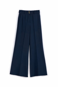 Pantaloni Donna Eleganti Vita Alta, Pantaloni Sartoriali in Poliestere Made in Italy, Pantalone Donna Taglio Classico per Ufficio e Cerimonia