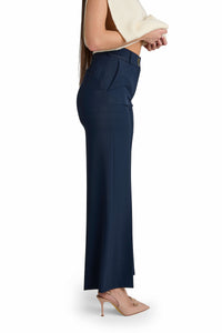 Pantaloni Donna Eleganti Vita Alta, Pantaloni Sartoriali in Poliestere Made in Italy, Pantalone Donna Taglio Classico per Ufficio e Cerimonia